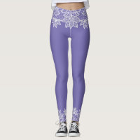 Azul de Regência com Leggings Spandex do Lace Look