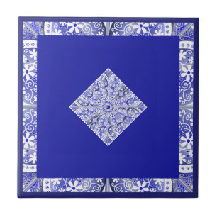 Azul de rendas cerâmicas de Grécia