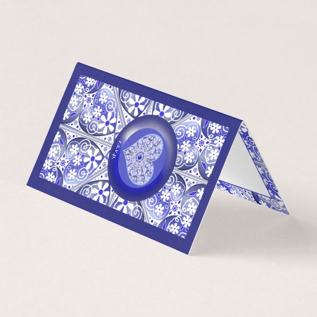 Azul de rendas cerâmicas de Grécia (Frente)