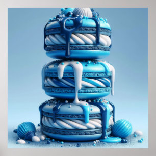 Azul Delight - Poster de Macaron Artístico