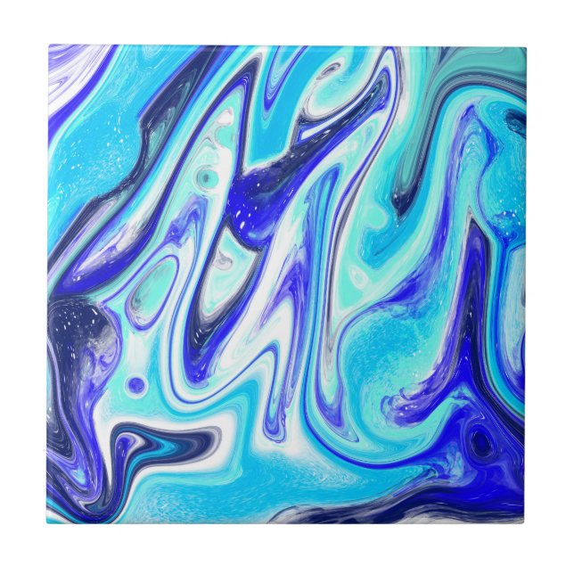 Azul derretido | Marble Fluid Art (Frente)