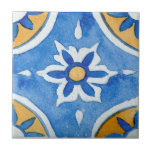 Azul e Amarelo - Cor d'água - Padrão mediterrânico<br><div class="desc">Apresentando o Azulejo de Cerâmica Padrão de Cor Azul e Amarela para uma declaração de design realmente notável e artística em sua cozinha! Com suas matizes arrojadas de padrão azul e amarelo em um efeito de aquarela, esses azulejos exclusivos criam um aspecto exótico, mas eterno, que certamente será um início...</div>