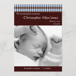 Azul e anúncio do nascimento do bebé de Brown