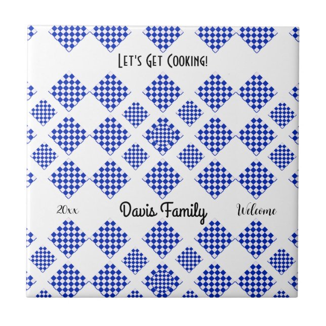 Azul e branco verificados (Frente)