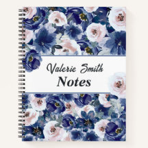 Azul e Cor de Água Rosa Floral de inverno