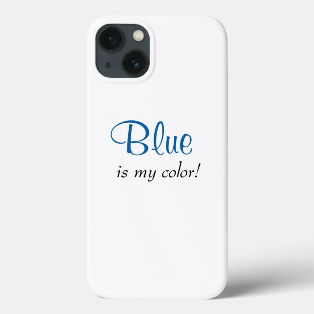 Azul É Minha Cor Dito Fofo Feminino  (Verso)