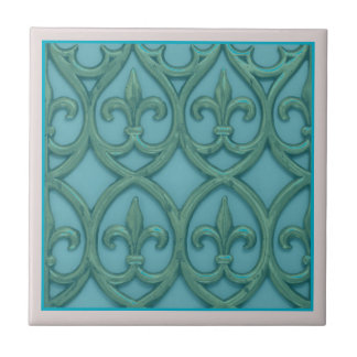 Azul E Verde Fleur-de-lis