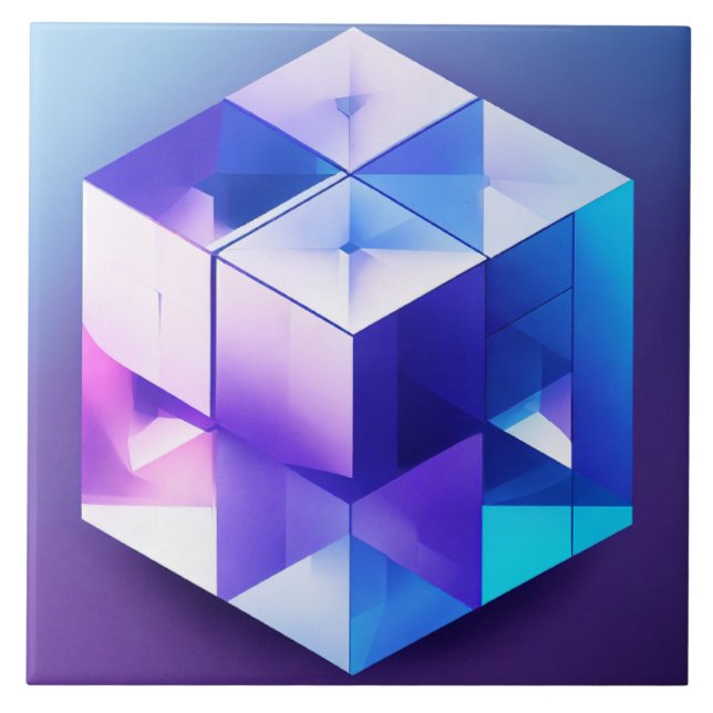 Azul e violeta 3D (Frente)