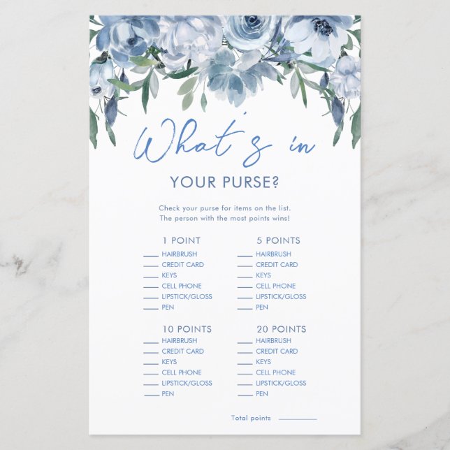 Azul empoeirado O que há no seu jogo de Chá de pan (Frente)