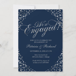 Azul Estamos Envolvidos Convite à Festa de noivado