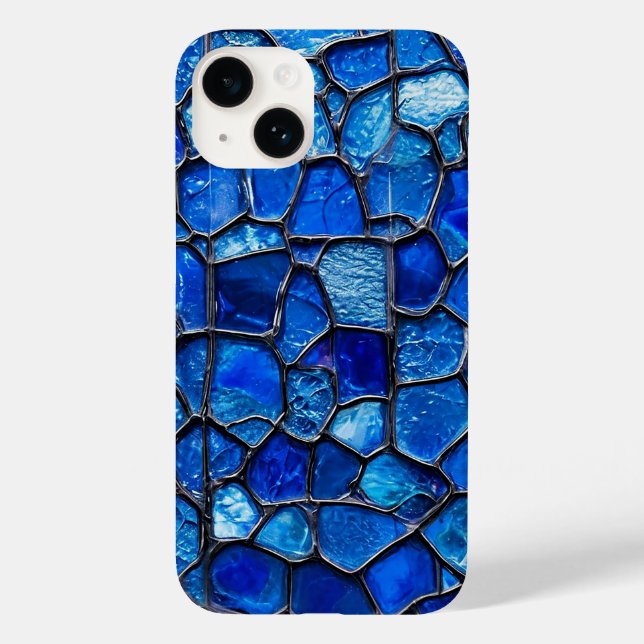 Azul Estilo de Vidro Veneziano Veneziano Elegante (Verso)