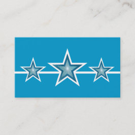 Azul Estrela 3 cartão de visita azul