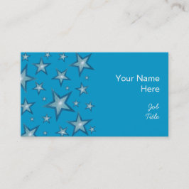 Azul Estrelas cartão de visita azul