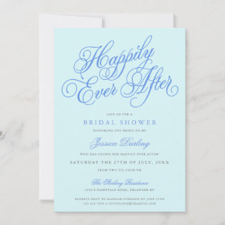 Azul feliz para sempre após Convites de chá de pan