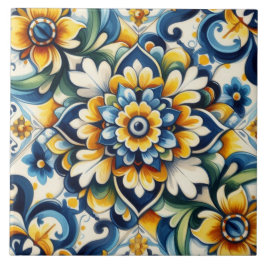 Azul Flor de Estrela Mexicana Sem Costura 