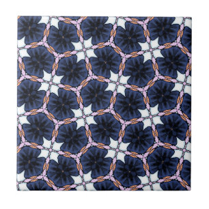 Azul Floral da Meia-Noite