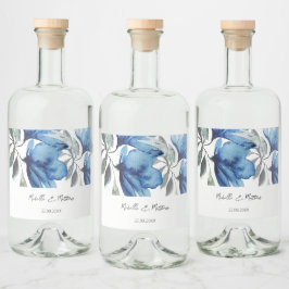 Azul Floral Elegante Personalizado