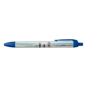 Azul Foto personalizada e Caneta de texto no seu Design