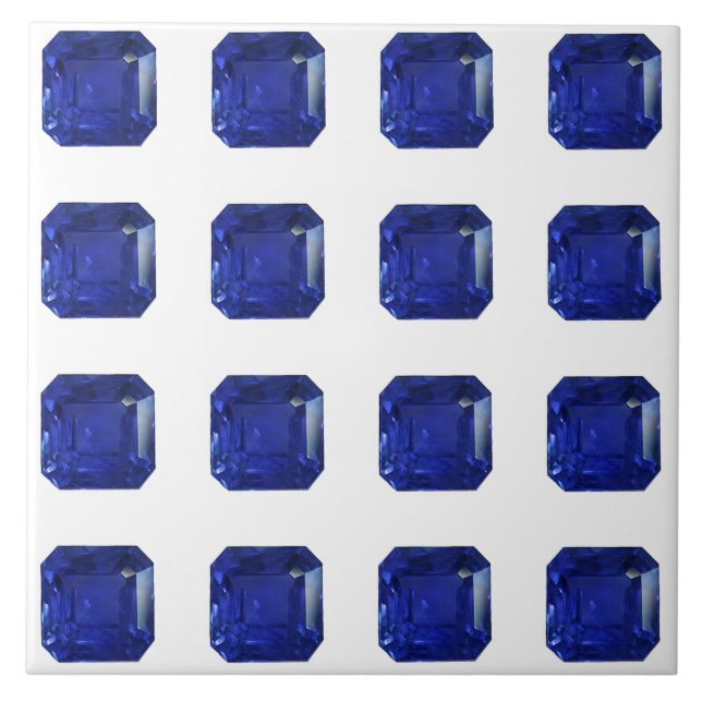 Azul Gemstone Sapphire Quadrado (Frente)
