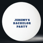 Azul Hashtag da bola de Pong do partido de veado<br><div class="desc">Bola personalizada de Pong da cerveja do partido do despedida de solteiro ou de veado com Wedding Hashtag</div>