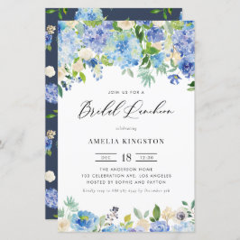 Azul Hydrangea Floral Bridal Luncheon Convite