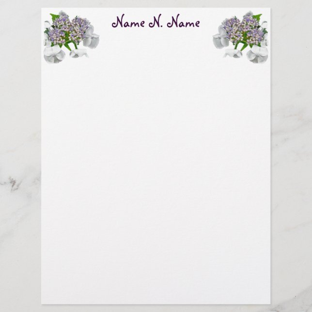 Azul Hydrangea Letterhead (Frente)