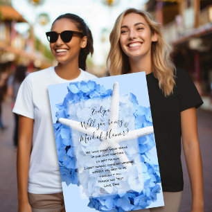 Azul Hydrangea Starfish Seja Meu Cartão De Leia 