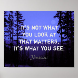 azul inspirado das citações de Thoreau do poster