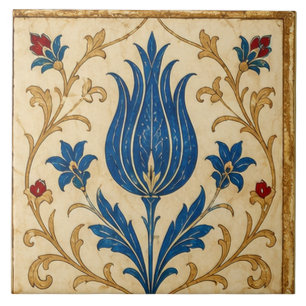Azul Iznik Tulipa Arte Floral Otomana