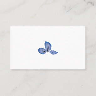 Azul-lacre, Cartão de visita decorativo azul-cian