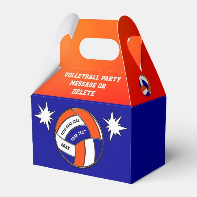 Azul, Laranja Personalizado, Caixas De Favor De Vo (Frente)