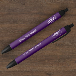 Azul Logotipo da empresa personalizada e Caneta de text