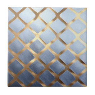 Azul macio com padrão de ouro