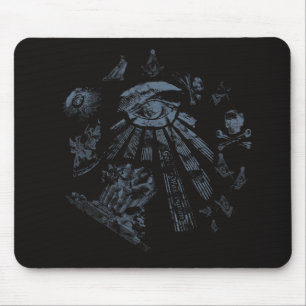 Azul maçónico da fantasia de Mousepad