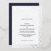 Azul Marinho | Casamento de Luxo Elegante Silver