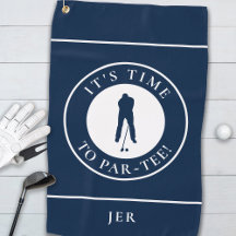 Azul Marinho É Hora de Divertir Monograma Para Ele