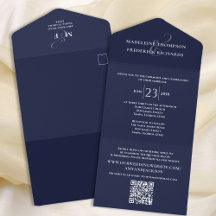 Azul Marinho Mínimo Moderno Simples | RSVP de Códi