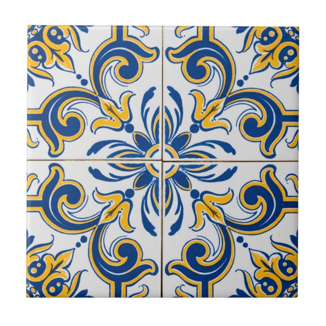 Azul Mediterrâneo & Dourado (Frente)