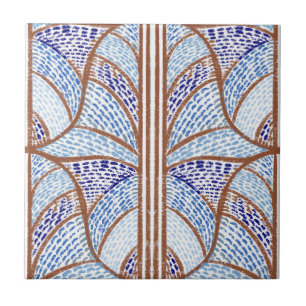 Azul mediterrânico. Padrão de Mosaico do & Terraco
