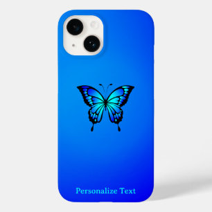 Azul mínimo na borboleta azul