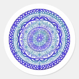 Azul místico, adesivos Mandala