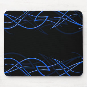 Azul na "elegância preta" Mousepad