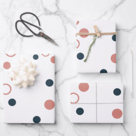Azul Naval Minimalista Coral Bolinhas