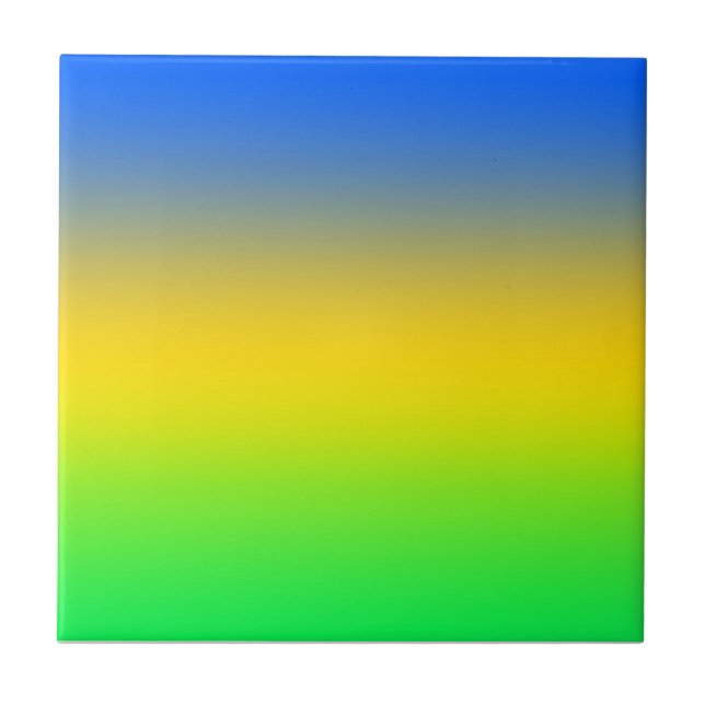 Azul neon, amarelo, gradiente verde, ombre. (Frente)