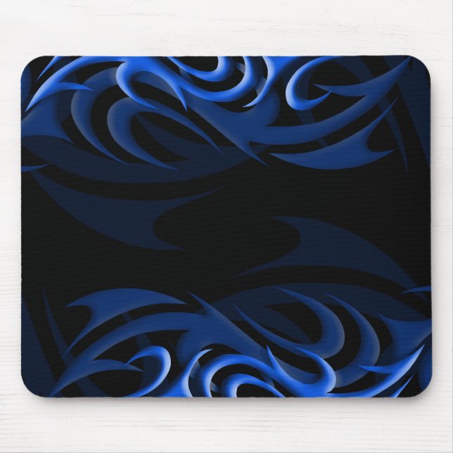 Azul no "fumo preto" Mousepad (Frente)