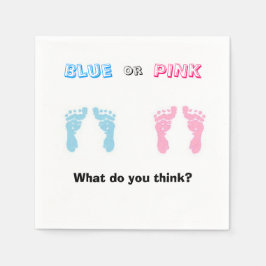 "Azul ou Rosa?" Guardanapos de Papel