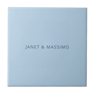 Azul pastel personalizado nome minimalista persona