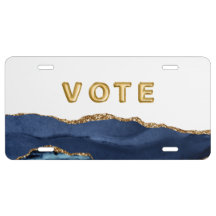 Azul Patriótico Vote Ágata Dourada