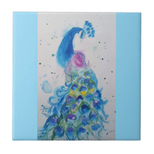 Azul Pavão Aquarela Azul Bebê Australiano
