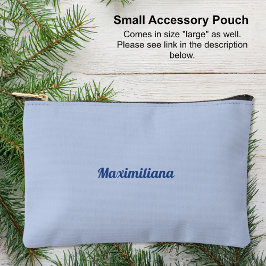 Azul - Pequena bolsa de acessórios sólida
